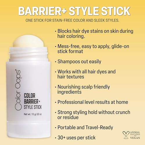 Color Oops Bold Hair Color Remover & Barrier Stick Bundle - Vegan, Cruelty-Free, 2 Applications
