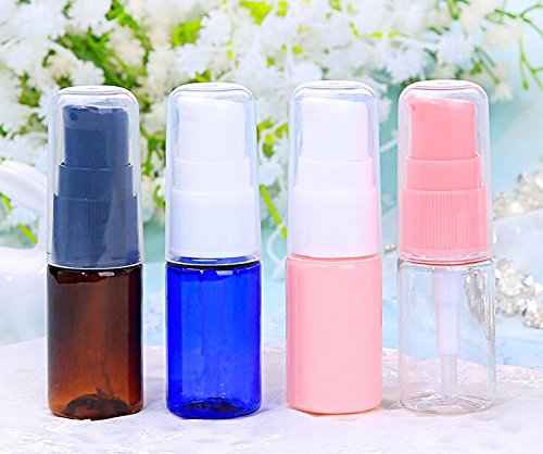 ericotry 6 Pack Empty 10ml Plastic Pump Bottles Cream Shampoo Lotion Pump Bottle Refillable Sample Travel Bottles Toiletries Liquid Container Jar Pot Vial for Cosmetic Make-up (Transparent)