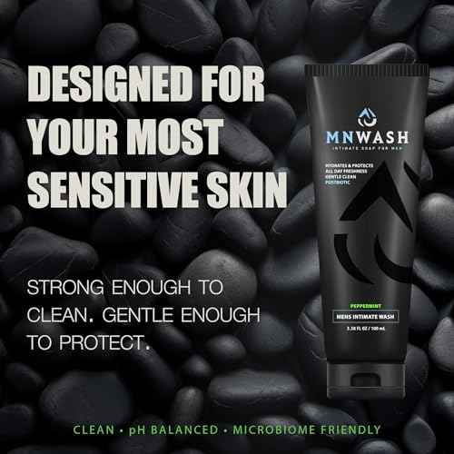 Intimate Wash for Men, 3.38 Fl Oz., Premium Postbiotic PH Balanced Groin Wash, All Day Freshness, Effective Hydrating Gentle Clean for Private Parts, Natural Men¡¯s Hygiene, POSTBIOTICS