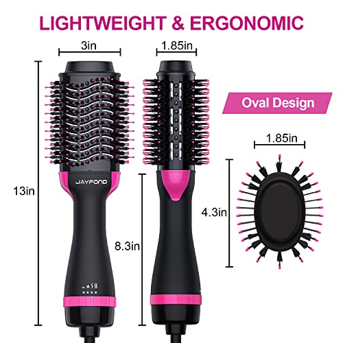 JAYFOND 4-in-1 Blow Dryer Brush and Volumizer with Ionic Technology