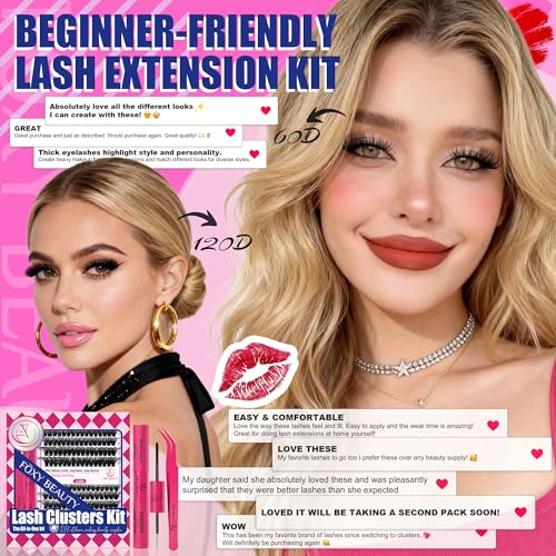 Lash Clusters Kit 60D 120D D Curl Fluffy False Eyelashes