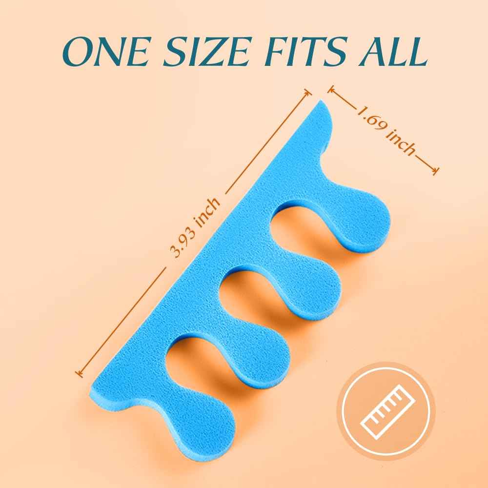 NOVAL Toe Separator Pedicure Toe Separators Foam Bulk,200 PCS (100 Pairs) Toe Separators Pedicure for Nail Polish Nail Salon,for Women & Girls