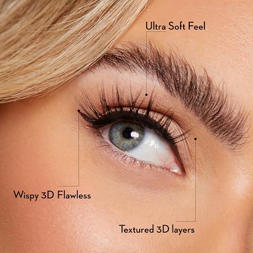 One V Salon Lash Clusters, Miss Wispy 238 Pc, 10-18mm Luxe Lash Petite Wisp Fluffy 3D Eyelash Clusters & Miss Wispy Lash Bond & Seal, 2-in-1 Super-Strong Bond & Seal Lash Glue