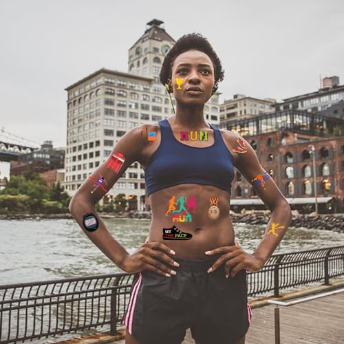 400+ Running Themed Temporary Tattoos – 24 Sheets