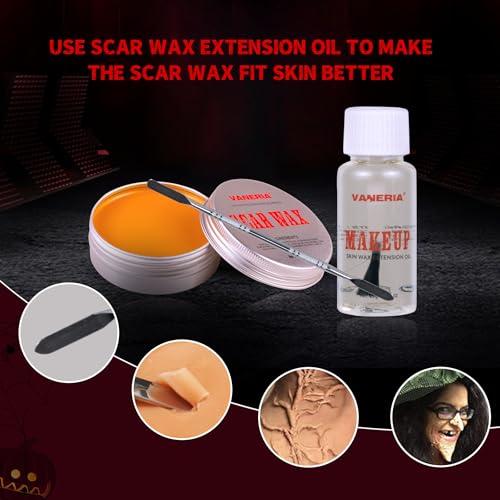 Halloween Vampire Makeup SFX Kit with Liquid Latex & Fake Blood
