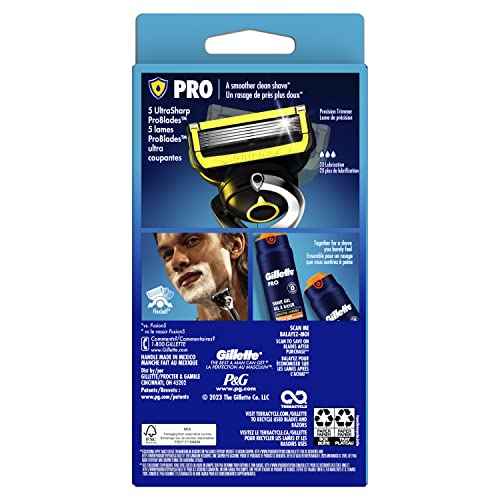 Gillette ProGlide Shield Men’s Razor Handle + 1 Blade Refill, Shields Against Skin Irritation (Packaging May Vary) (Pack of 2)