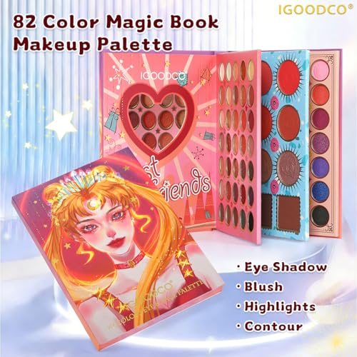 82 Color Eyeshadow Palette with Blush & Highlight