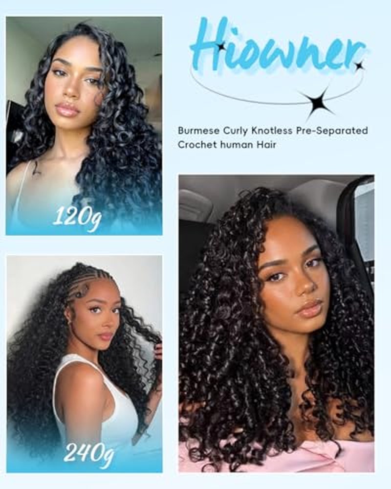 120g Feather Crochet Human Hair Extensions 20 Inch