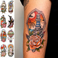 8 Sheets Nautical Temporary Tattoos for Adults - Waterproof