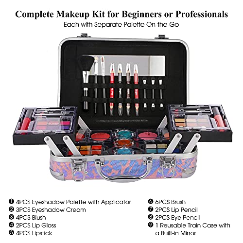 Hot Sugar All-In-One Makeup Kit – 27 Eyeshadows, Brushes & Case