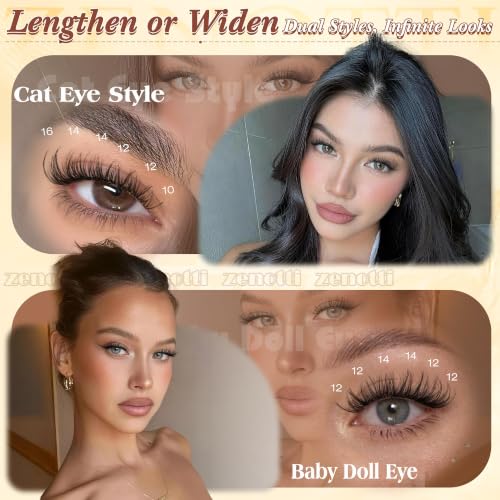 Self-Adhesive Wispy Eyelash Clusters - DD Curl 10-16mm by Zenotti