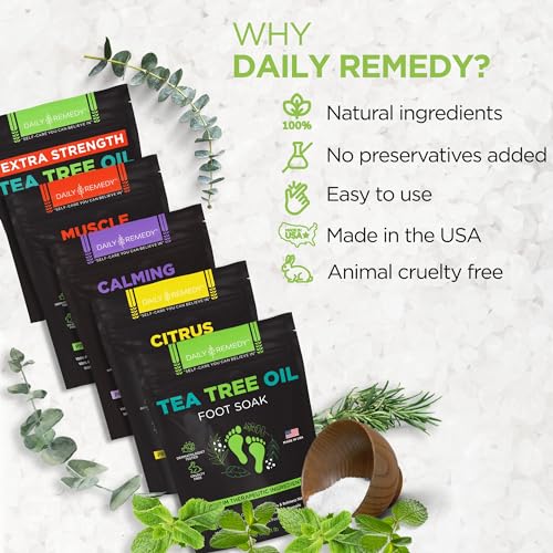 Daily Remedy Natural Foot Soak Salts Variety Pack - 4 Pack Epsom Soaks