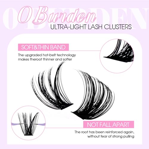 Lash Clusters DIY 10-18mm D Curl Fluffy Eyelashes 80P+100P