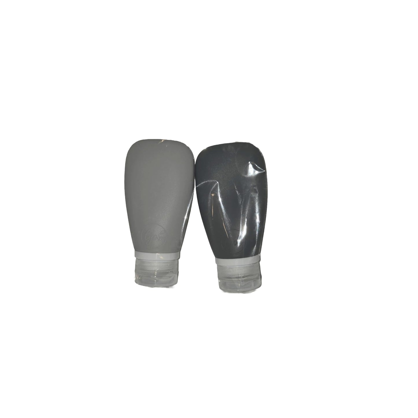 LYOB Travel Bottles for Toiletries - TSA Approved Travel Size Containers 3 oz Leak Proof Refillable tubes for Shampoo & Conditioner, Other liquids (Black & Gray)