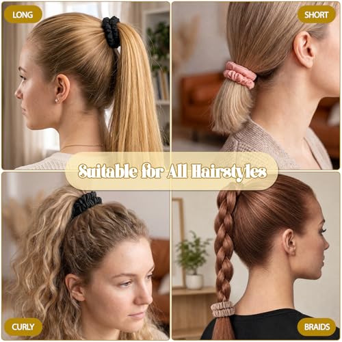 Mulberry Silk Hair Ties 6-Pack | No Crease Scrunchies