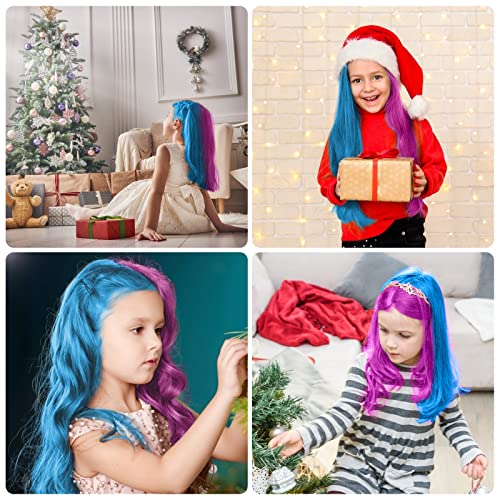 Hair Chalk Comb for Girls - 10 Pc Temporary Washable Color Set