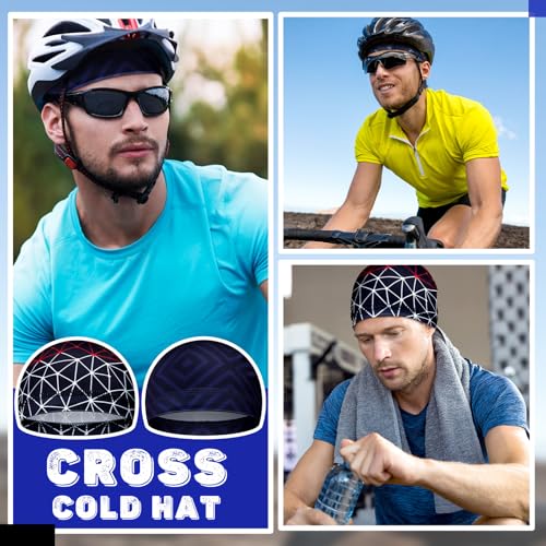 Haysandy Cooling Skull Cap Motorcycle Helmet Liner Beanie Sweat-Wicking Head Wrap