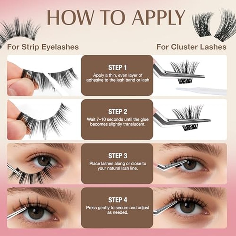 LASHVIEW Strong Hold Eyelash Glue for Sensitive Eyes - Waterproof, Latex-Free, 5ml