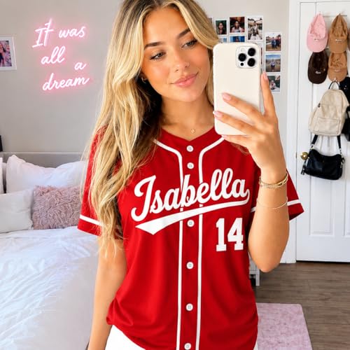 Custom Baseball Jersey with Name and Number