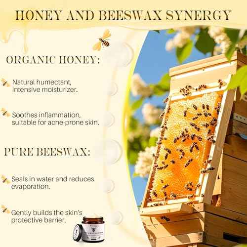 Beef Tallow for Skin, Tallow and Honey Cream, Whipped Organic Tallow Face Balm Moisturizer, Organic Grass-Fed Beef Tallow & Raw Wild Honey, 4 Oz Herb-Infused Unscented