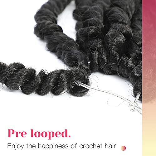 The BOHOBABE Crochet Passion Twist Hair Pretwisted 10 Inch Short Pre-looped Passion Twist Crochet Braiding Hair 8 Packs (1B)