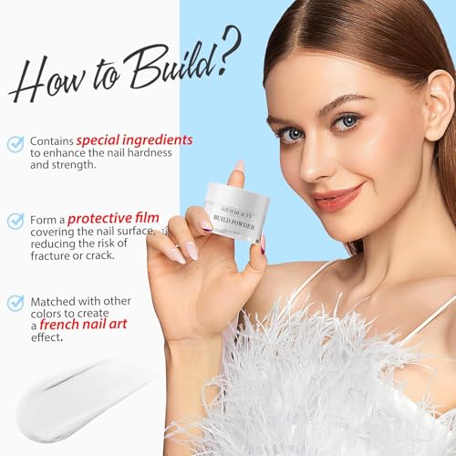 AZUREBEAUTY Clear Nail Dip Powder - 1oz Crystal Clear Builder Powder