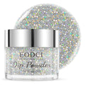 Silver Sequin Glitter Nail Dip Powder (1 oz / 28g) - Long-Lasting DIY Manicure