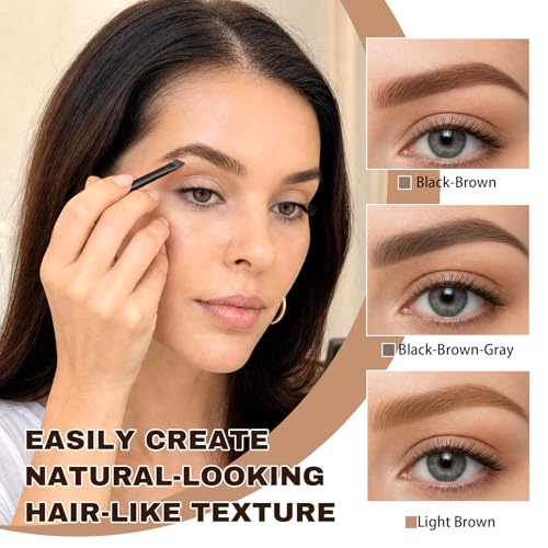 3-Color Waterproof Eyebrow Powder Palette with Mirror & Brush