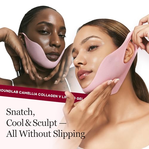 ROUND LAB Camellia V Lifting Gel Mask 4-Pack | Jawline Firming