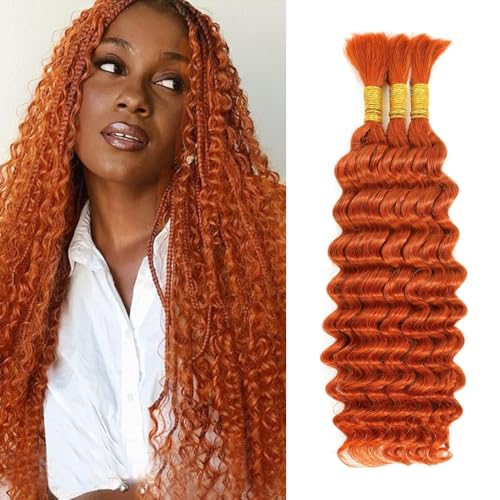 Ginger Boho Braiding Hair 3 Bundles 18 Inch Deep Curly