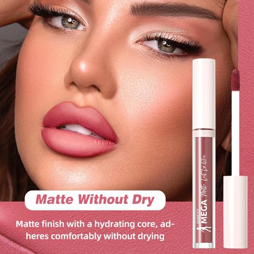 6Pcs Matte Liquid Lipstick, Long Lasting High Pigment Lip Gloss Set, Non-Stick Cup Not Fade Waterproof Lipstick for Women