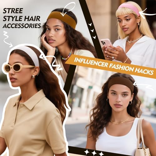 Yunaking Hot Selling Set of 8 Women's Headbands – Stretchy, Breathable & Non-Slip Hair Accessories