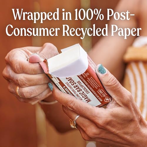 Dr. Bronner's Pure-Castile Magic Bar Soaps (Eucalyptus, 5oz, 12-Pack) ? Made with RegeOrganic Oils, Soap Bars for Men & Women, Gentle for Face & Sensitive Skin, Vegan, Cruelty-Free, Non-GMO