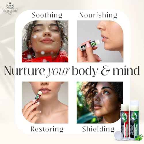 Organic Lip Balm Variety 4 Pack | Peppermint & Eucalyptus Mint Chapstick Set | Moisturizing for Dry Lips | For Men and Women