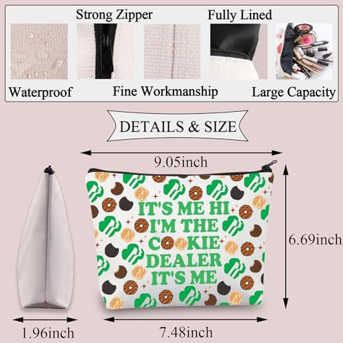 BDPWSS Scout Cookie Gifts Scout Troop Gift Scouts Mom Gift It's Me Hi I'm The Cookie Dealer Makeup Bag Scoutmaster Gift (Cookie Dealer)