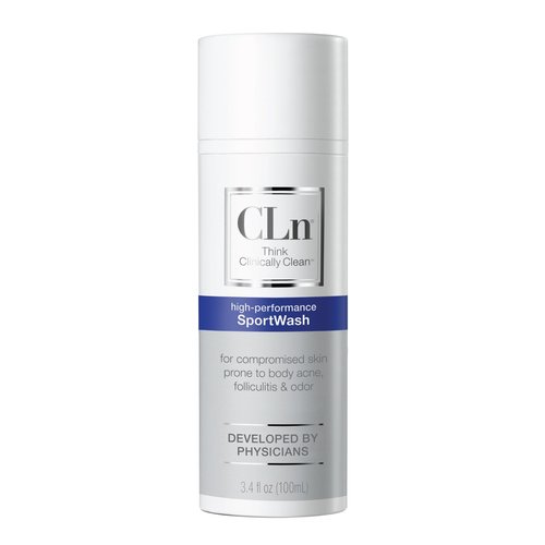 CLn® SportWash – High-Performance Sport Body Wash, For Men & Women Prone to Body Odor, Foot Odor, Ringworm, Folliculitis, & Back Acne, Fragrance-Free & Paraben-Free, 3.4 fl. oz.