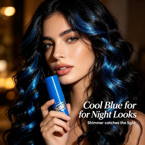 Temporary Hair Color Wax Stick - Shimmer Blue Hair Chalk