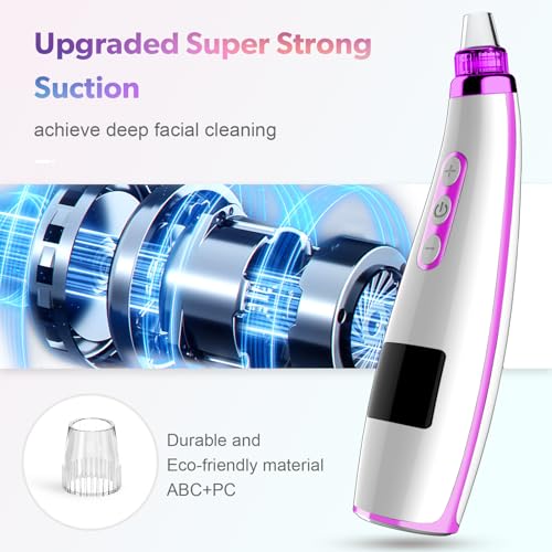Pore Vacuum Blackhead Remover with 5 Suction Levels & Probes