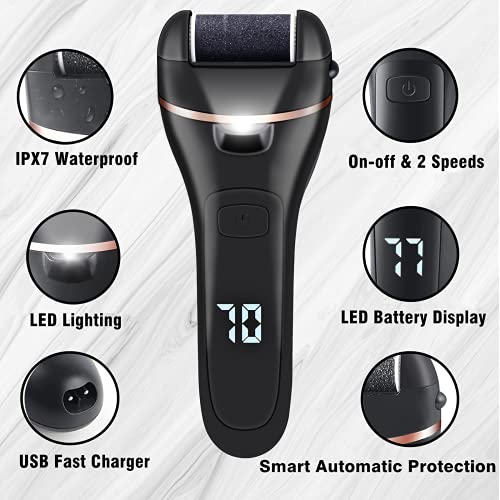 LAVAED Professional Electric Nail Drill Machine and Electric Callus Remover for Feet Waterproof Rechargeable Pedicure Kit