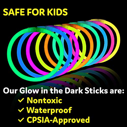 PartySticks 100-Pack 8" Glow Sticks with Connectors
