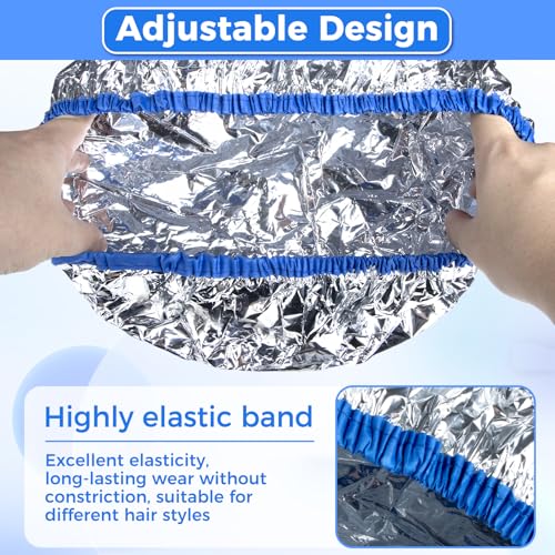 Reusable Aluminum Foil Heat Cap for Deep Conditioning & Hair Coloring - 4 Pack