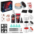Halloween Special Effects Makeup Kit with Fake Blood & Scar Wax (20PC)