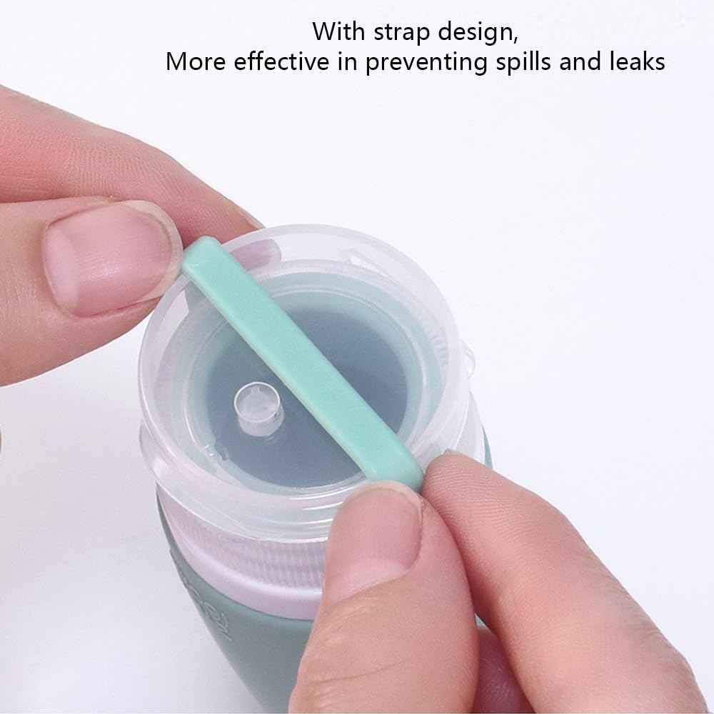 ForSewian Silicone Travel Bottles for Toiletries, TSA Approved Travel Containers 4 Pack of Leak Proof Refillable Accessories