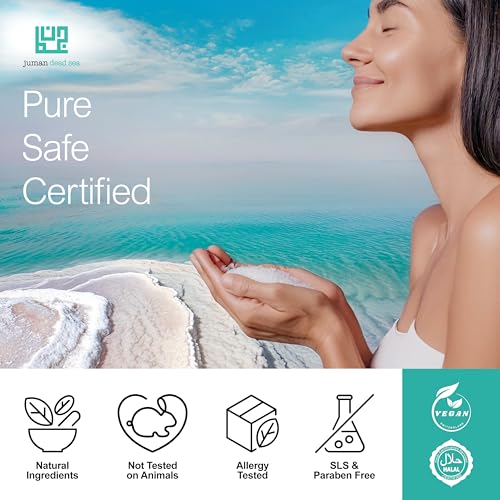 JUMAN Dead Sea Minerals Olive Oil Soap | Rich in Vitamin E | For Psoriasis, Eczema & Redness| Soap Bar for Sensitive Dry Skin| 4oz (Pack of 4)
