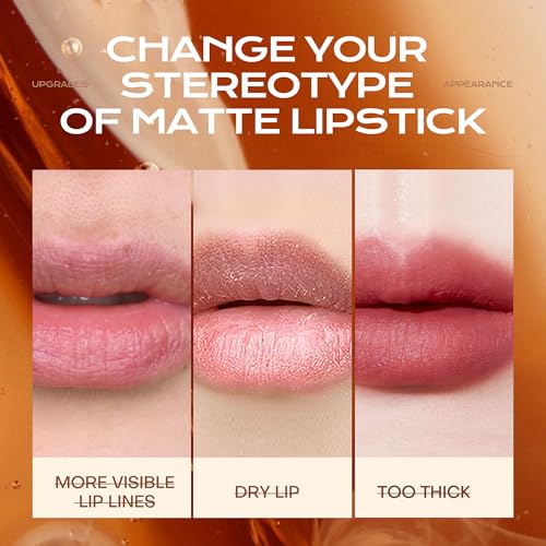 Mistine Lipstick Thai Latte Sheer Creamy Rouge Velevt Matte Finish Lipstick for Women Non-sticky C02 Ness Rum 3.5g 1 Count