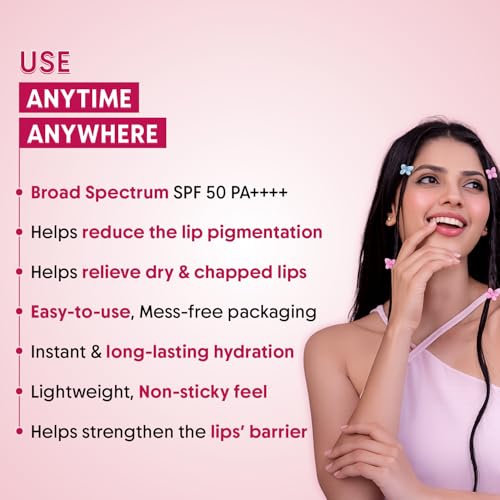 Aravi Organic Beetroot Tinted Lip Balm SPF 50 - Hydrating & Glossy