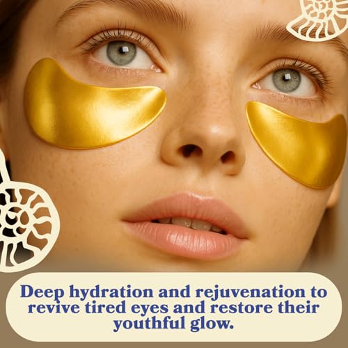 Gold Under Eye Patches for Puffy Eyes & Dark Circles (20 Pairs)