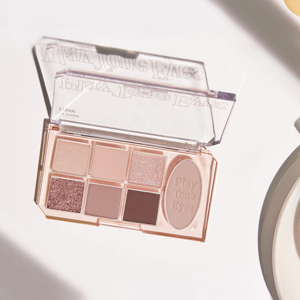 ETUDE Play Tone Eyepalette | From Eye To Cheeks | Palette With Easy Color Matching For All | Various Texture From Sheer Matte To Wet Glitters | K-beauty (Nude Milk Tea)