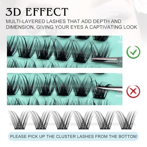 Hermosa Vegan Mink Eyelash Clusters D Curl 8mm-16mm