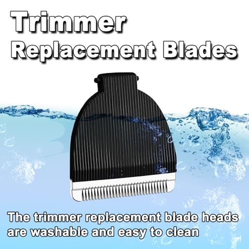 4 Packs Black Replacement Blades for Meri-dian Trimmer,Compatible with Meridian Body Trimmer Onyx & Sage£¬Hygienic Ceramic Replacement Blades